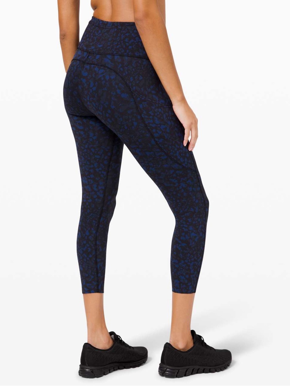 Lululemon Fast and Free High-Rise Crop II Wild Thing Camo Larkspur Multi Size 6